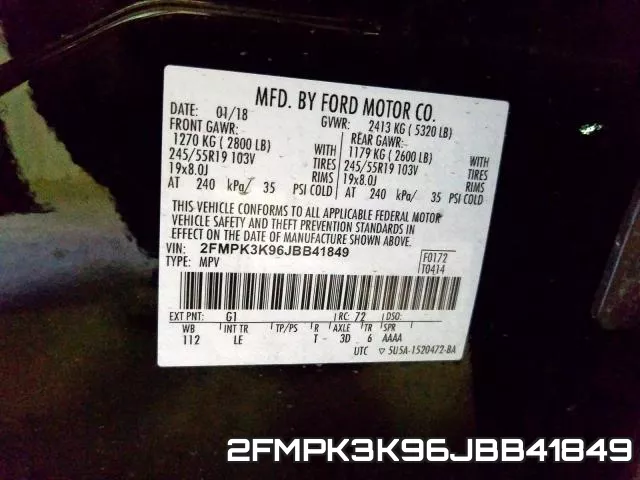 2FMPK3K96JBB41849 фото 2