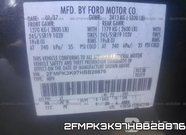 2FMPK3K97HBB28876 фото 10