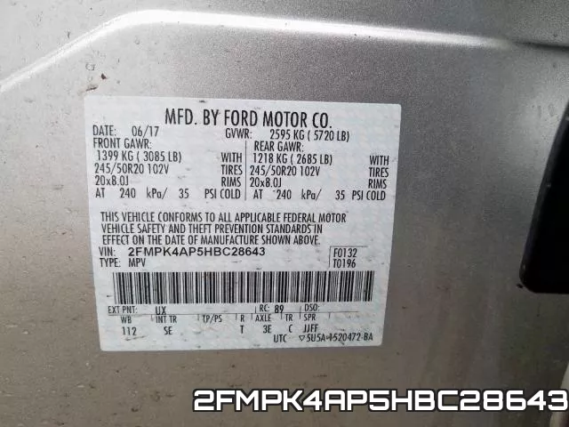 2FMPK4AP5HBC28643 фото 2
