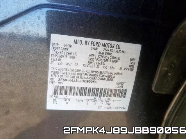 2FMPK4J89JBB90056 фото 2