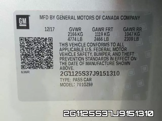 2G1125S37J9151310 фото 2