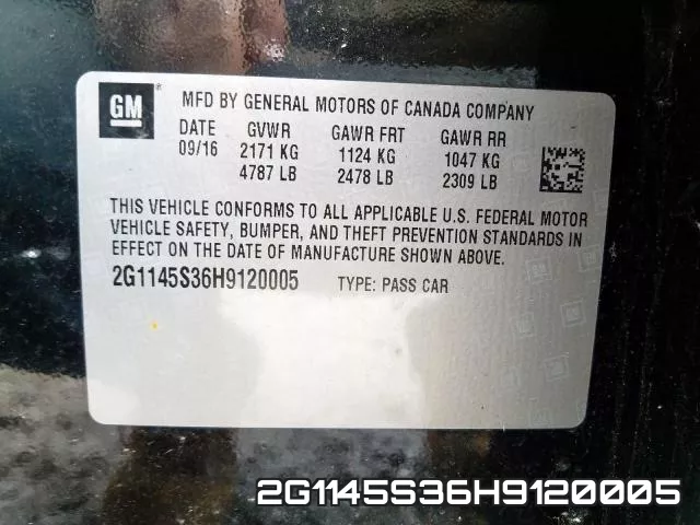 2G1145S36H9120005 фото 2
