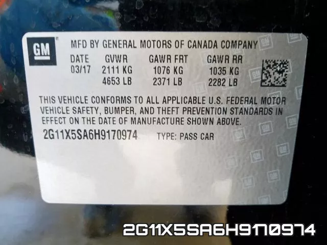 2G11X5SA6H9170974 фото 2