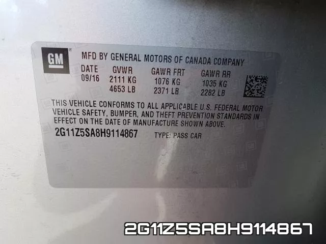 2G11Z5SA8H9114867 фото 2