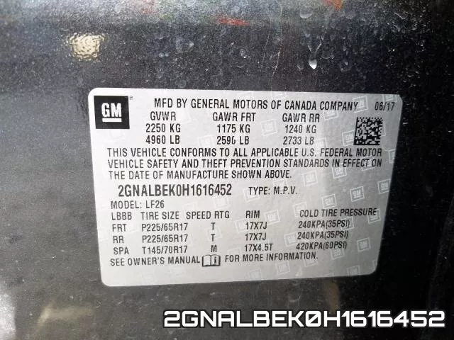 2GNALBEK0H1616452 фото 2
