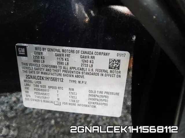 2GNALCEK1H1568112 фото 2