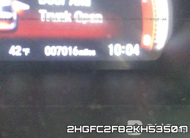 2HGFC2F82KH535017 фото 8