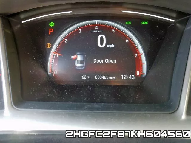 2HGFC2F87KH604560 фото 9