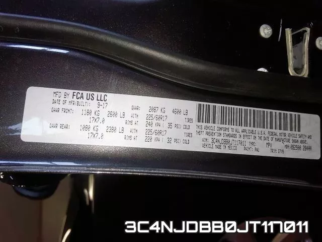 3C4NJDBB0JT117011 фото 2
