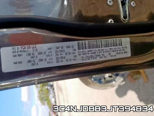 3C4NJDBB3JT394834 фото 2