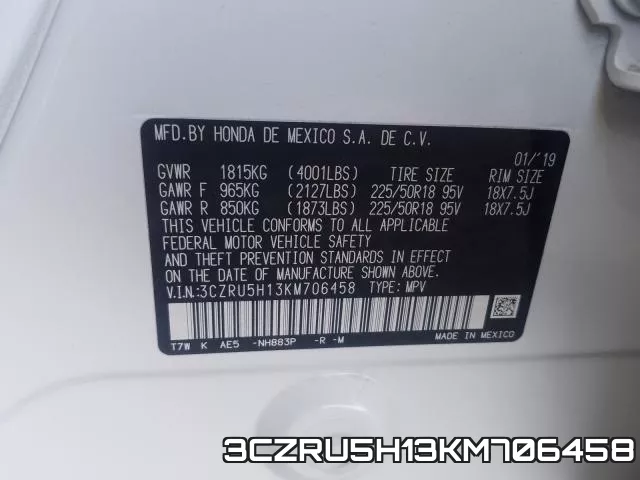 3CZRU5H13KM706458 фото 2