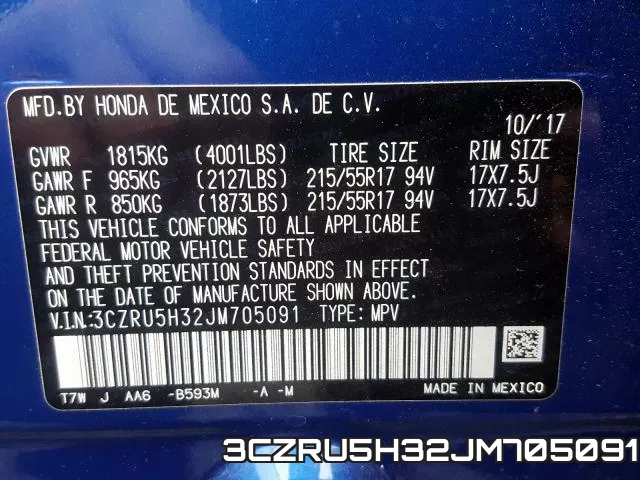 3CZRU5H32JM705091 фото 2