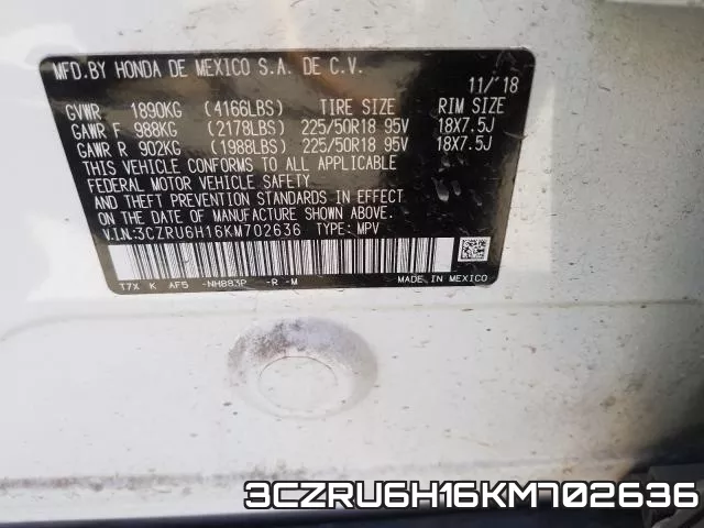 3CZRU6H16KM702636 фото 2