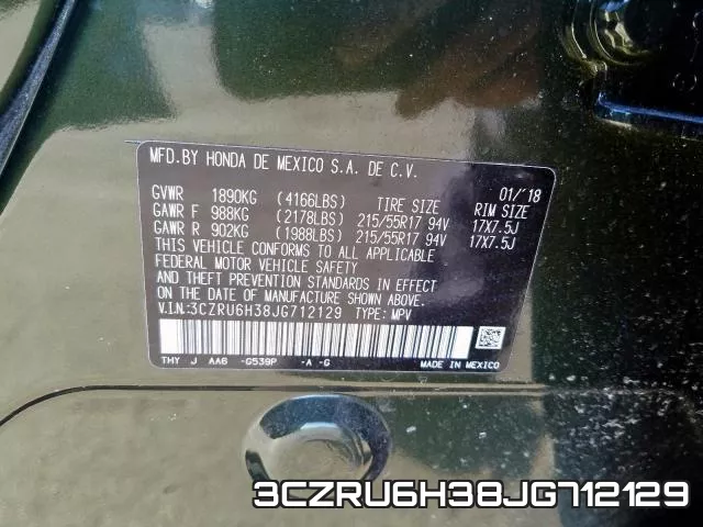 3CZRU6H38JG712129 фото 2