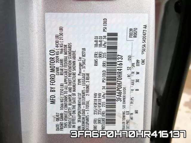 3FA6P0H70HR416137 фото 2