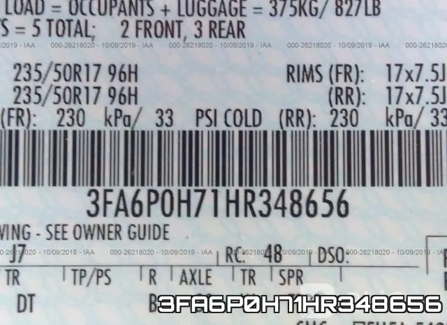3FA6P0H71HR348656 фото 10