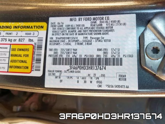 3FA6P0HD3HR137674 фото 2