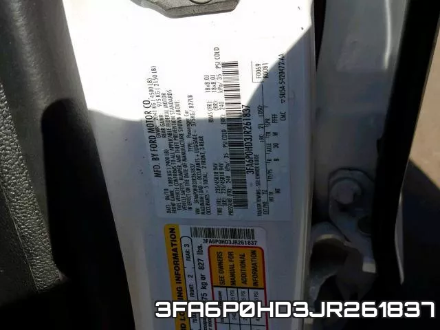 3FA6P0HD3JR261837 фото 2