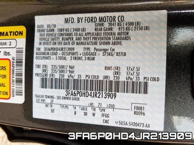 3FA6P0HD4JR213909 фото 2