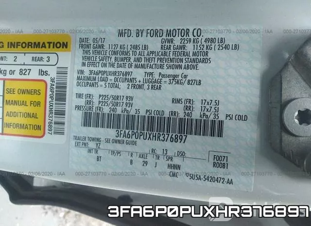 3FA6P0PUXHR376897 фото 10