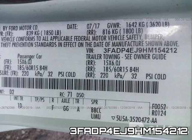 3FADP4EJ9HM154212 фото 10