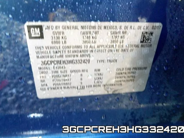 3GCPCREH3HG332420 фото 2
