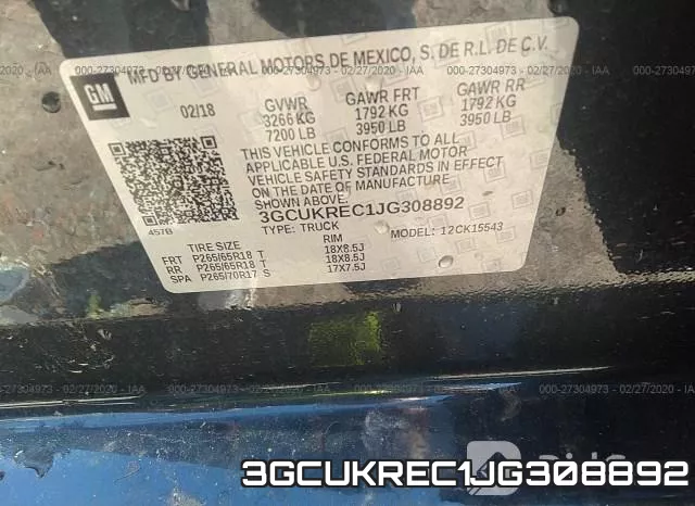 3GCUKREC1JG308892 фото 10