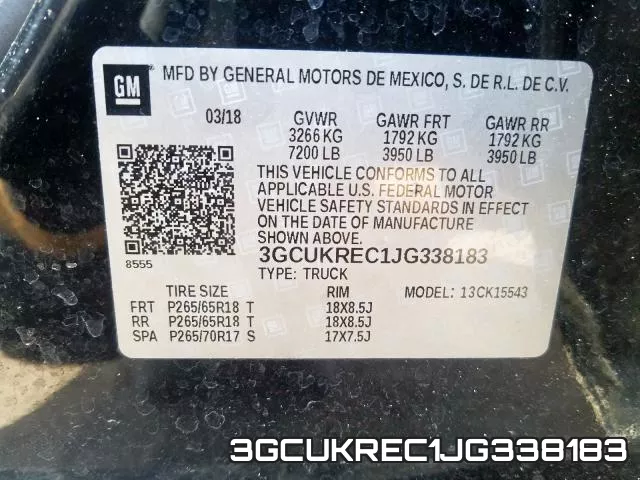 3GCUKREC1JG338183 фото 2