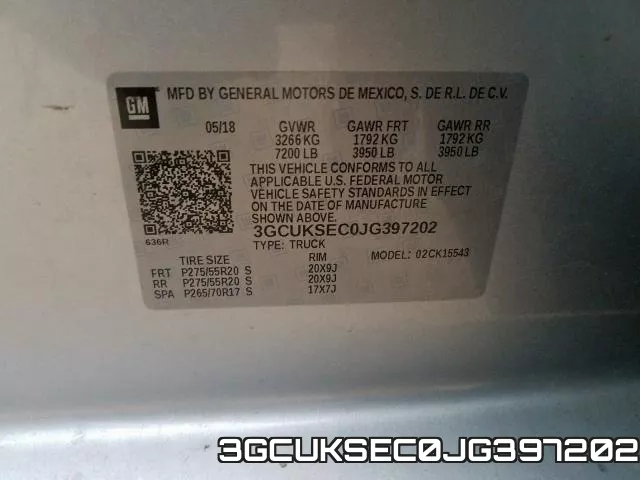 3GCUKSEC0JG397202 фото 2