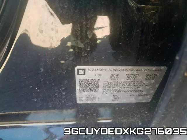 3GCUYDEDXKG276035 фото 2