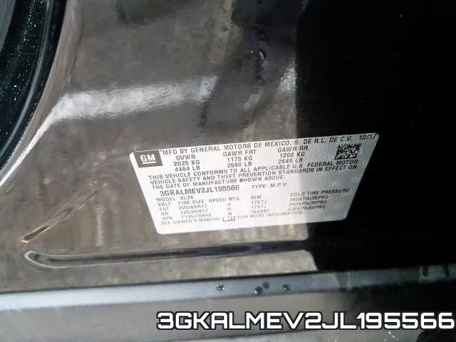 3GKALMEV2JL195566 фото 2