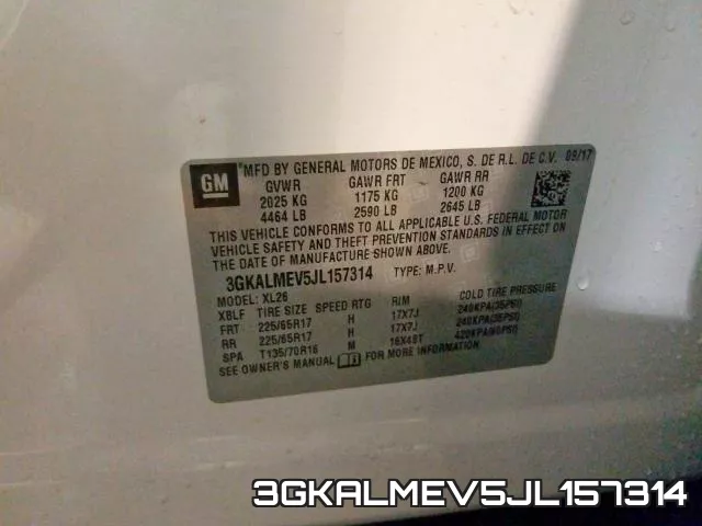 3GKALMEV5JL157314 фото 2