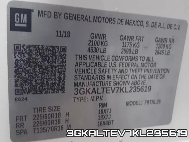 3GKALTEV7KL235619 фото 2