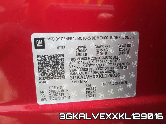 3GKALVEXXKL129016 фото 2