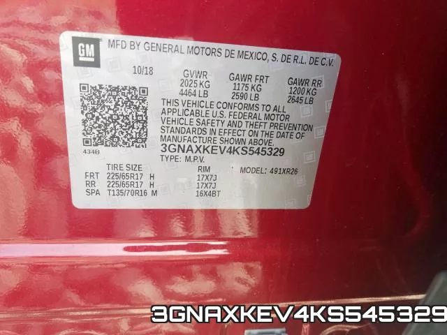 3GNAXKEV4KS545329 фото 2