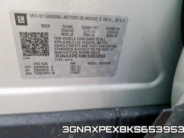 3GNAXPEX8KS653953 фото 2
