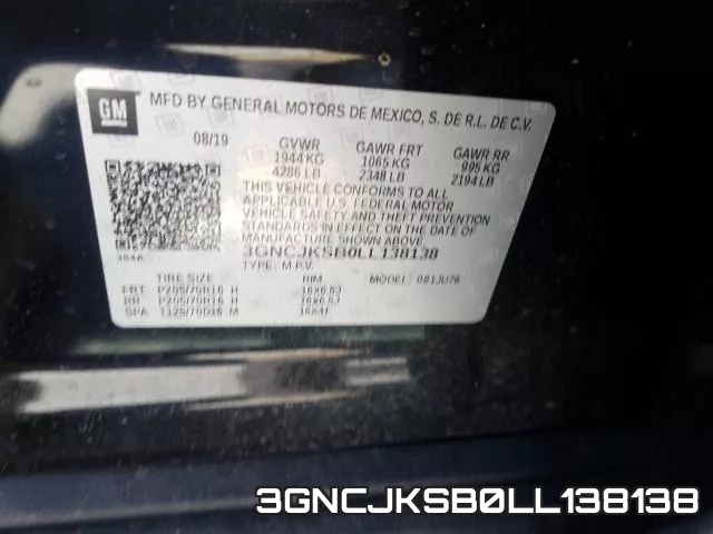 3GNCJKSB0LL138138 фото 2