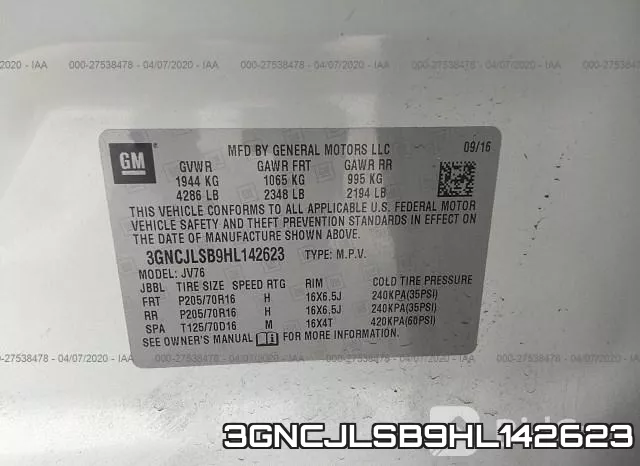 3GNCJLSB9HL142623 фото 10
