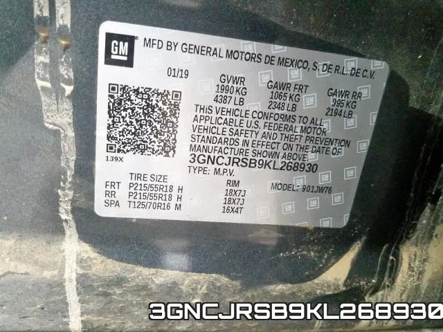 3GNCJRSB9KL268930 фото 2