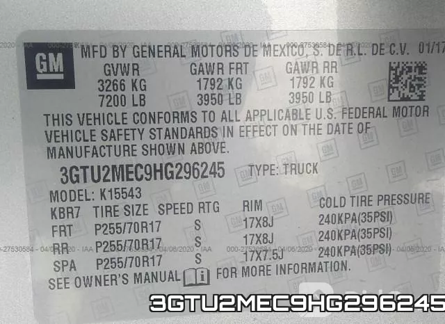 3GTU2MEC9HG296245 фото 10