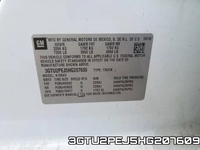 3GTU2PEJ5HG207609 фото 2