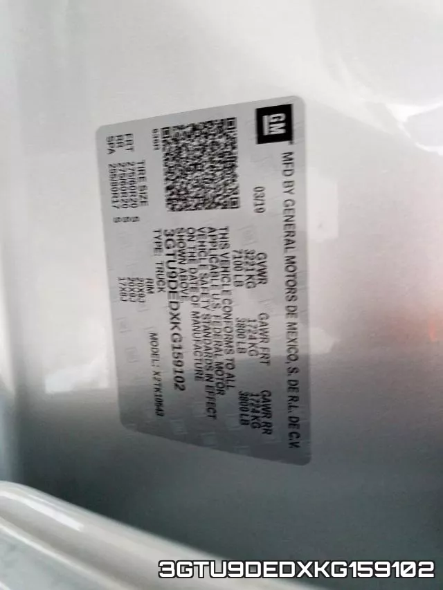 3GTU9DEDXKG159102 фото 2
