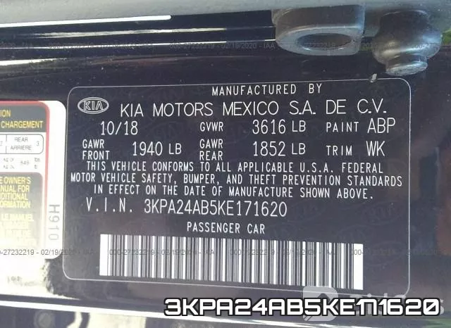 3KPA24AB5KE171620 фото 10