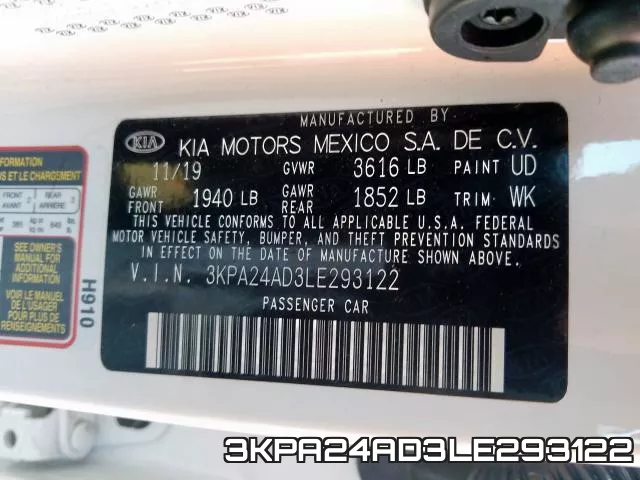 3KPA24AD3LE293122 фото 2