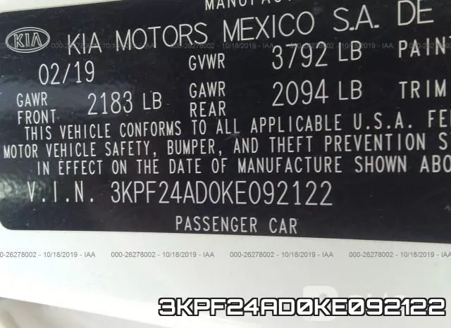 3KPF24AD0KE092122 фото 10
