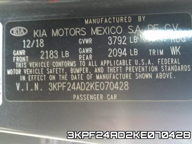3KPF24AD2KE070428 фото 2