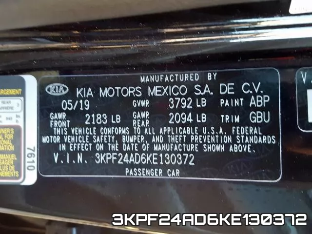 3KPF24AD6KE130372 фото 2