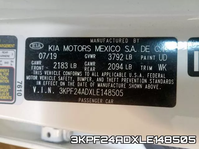 3KPF24ADXLE148505 фото 2
