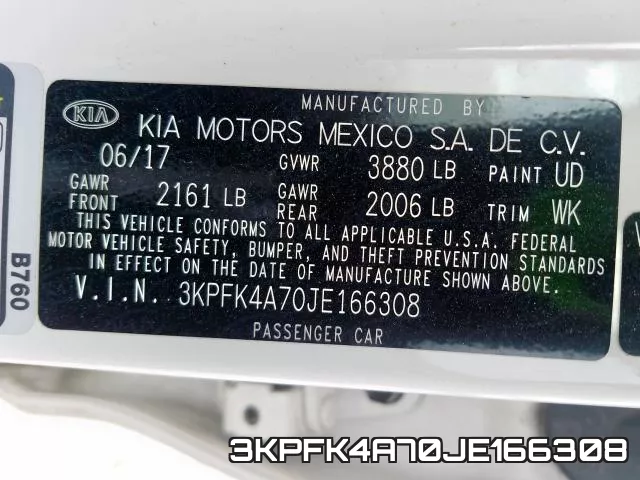 3KPFK4A70JE166308 фото 2