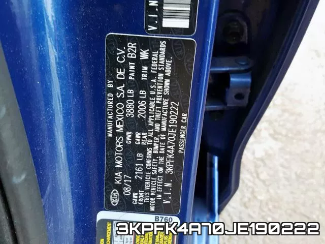 3KPFK4A70JE190222 фото 2